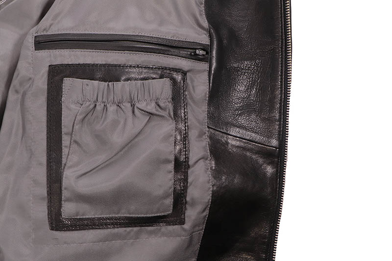 Pelle Pelle NYC BORO QUILTED JACKET (325-37536-BKW:BLACK/WHITE)