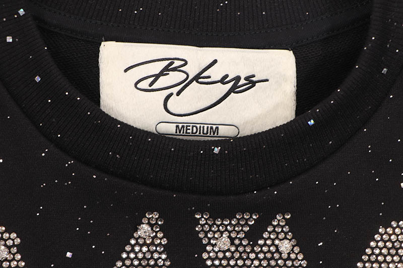 BKYS HEAVEN IN MY MIND CROPPED RHINESTONE TEE (T1487:BLACK)