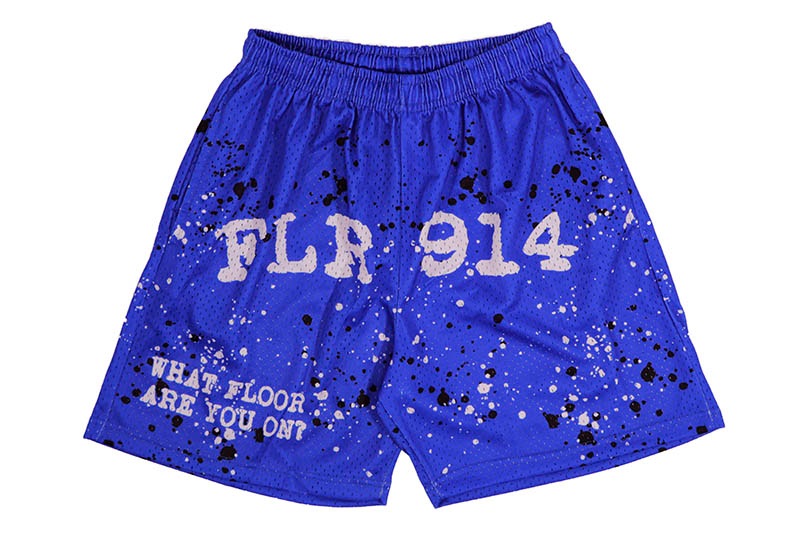 FLOOR 914 MIDNIGHT BLUE SPLATTER SHORTS