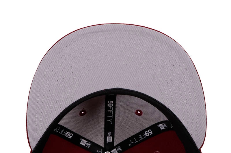 NEW ERA LOS ANGELES DODGERS 59FIFTY FITTED CAP (2024 WORLD SERIES CHAMPIONS SIDE PATCH/GREY UNDER VISOR/BURGUNDY)