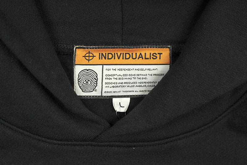 INDIVIDUALIST PRINT WORKS FLEECE HOOD (BLACK)