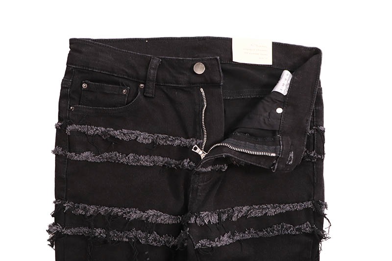 mnml X597 PANELED SKINNY STACKED DENIM (D288-BLK:BLACK