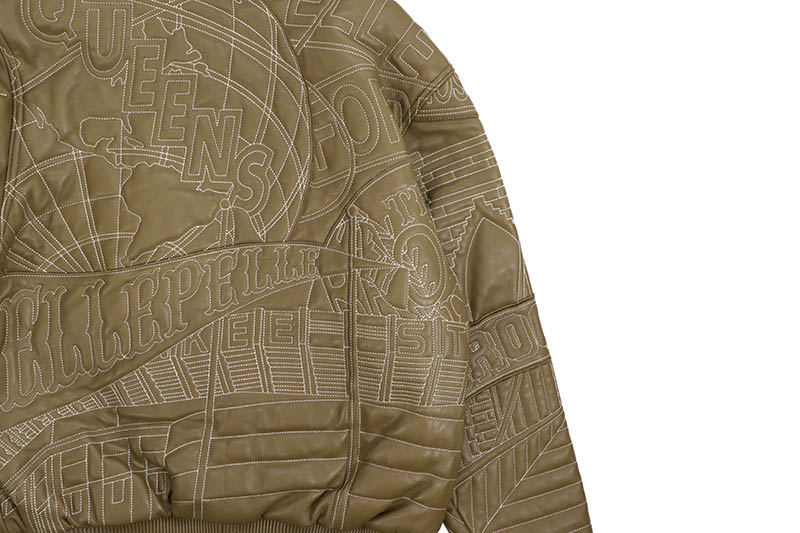 Pelle Pelle NYC BORO QUILTED JACKET (325-37536-OLI:OLIVE/IVORY)