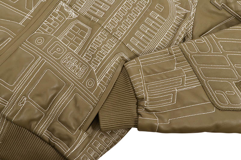 Pelle Pelle NYC BORO QUILTED JACKET (325-37536-OLI:OLIVE/IVORY)