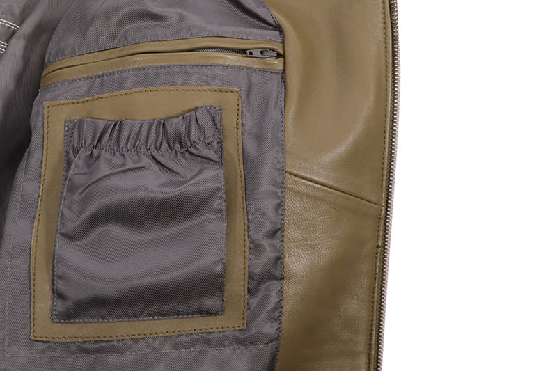 Pelle Pelle NYC BORO QUILTED JACKET (325-37536-OLI:OLIVE/IVORY)