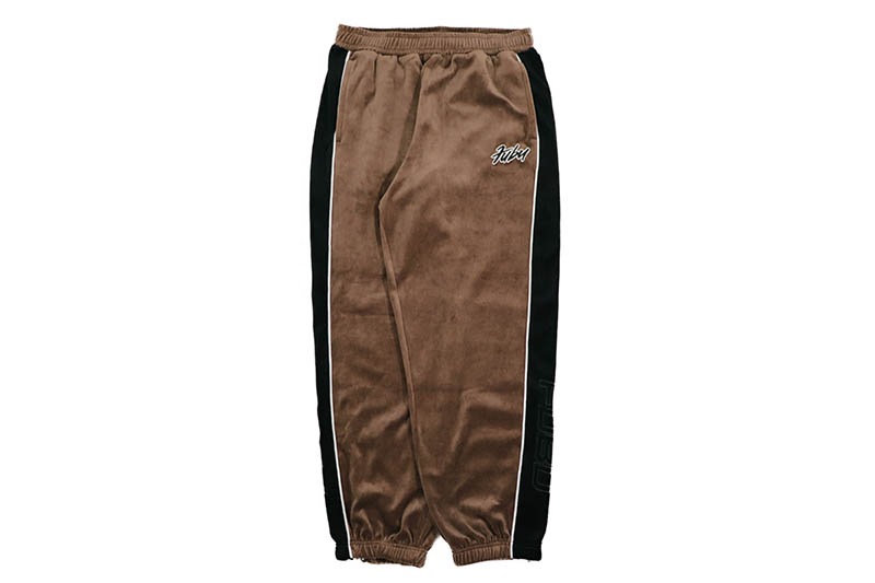 FUBU VELOR TRACK PANTS (FAM-52501:BROWN)