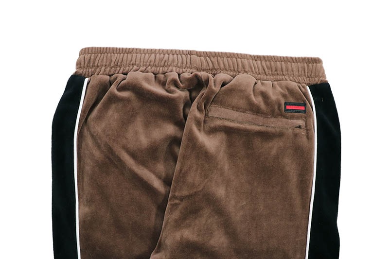 FUBU VELOR TRACK PANTS (FAM-52501:BROWN)