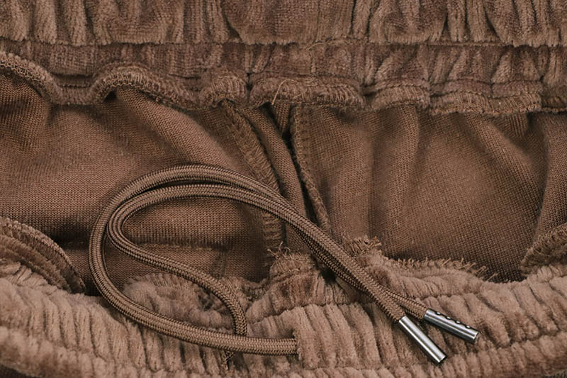 FUBU VELOR TRACK PANTS (FAM-52501:BROWN)