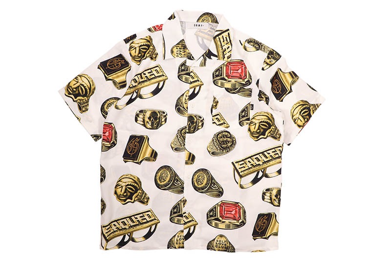 GRIMEY THE OG TOUR BUTTON UP SHIRT (GHS797:OFF WHITE)