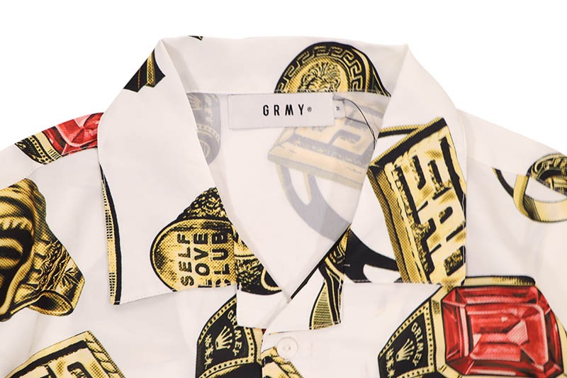GRIMEY THE OG TOUR BUTTON UP SHIRT (GHS797:OFF WHITE)