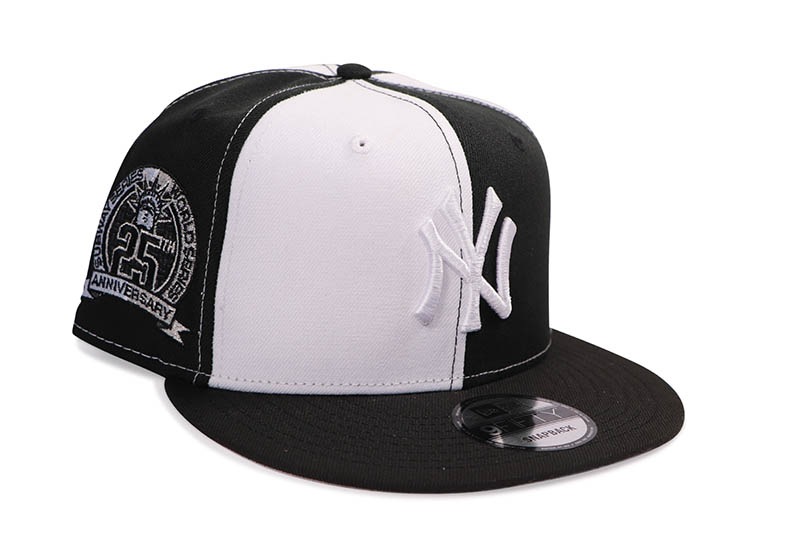 NEW ERA NEW YORK YANKEES 9FIFTY SNAPBACK CAP (25TH ANNIVERSARY SIDE PATCH/GREY UNDER VISOR/WHITE PINWHEELS)