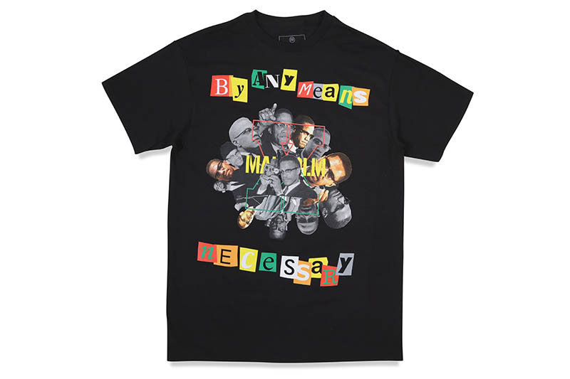 REASON CLOTHING MALCOLM X COLLAGE TEE (MX-08:BLACK)