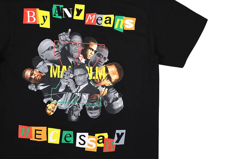 REASON CLOTHING MALCOLM X COLLAGE TEE (MX-08:BLACK)