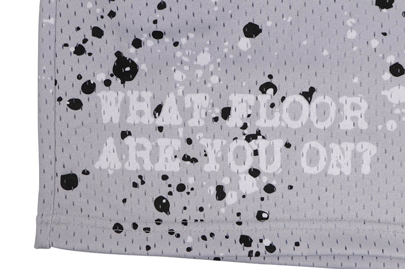 FLOOR 914 CEMENT GREY SPLATTER SHORTS