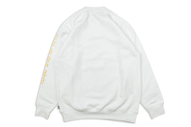 PRO CLUB HEAVYWEIGHT CUSTOM BOX LOGO CREWNECK FLEECE SWEATSHIRT (WHITE)