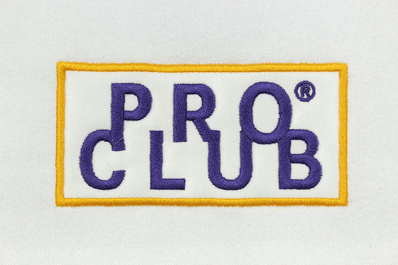 PRO CLUB HEAVYWEIGHT CUSTOM BOX LOGO CREWNECK FLEECE SWEATSHIRT (WHITE)