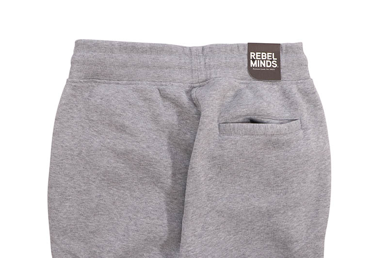 REBEL MINDS CROSS STACKED SWEATPANTS (152-428:HEATHER GREY)