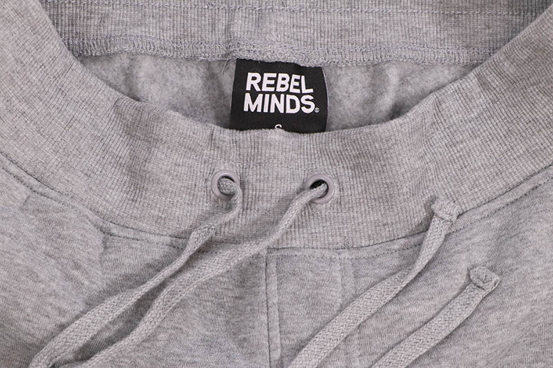 REBEL MINDS CROSS STACKED SWEATPANTS (152-428:HEATHER GREY)