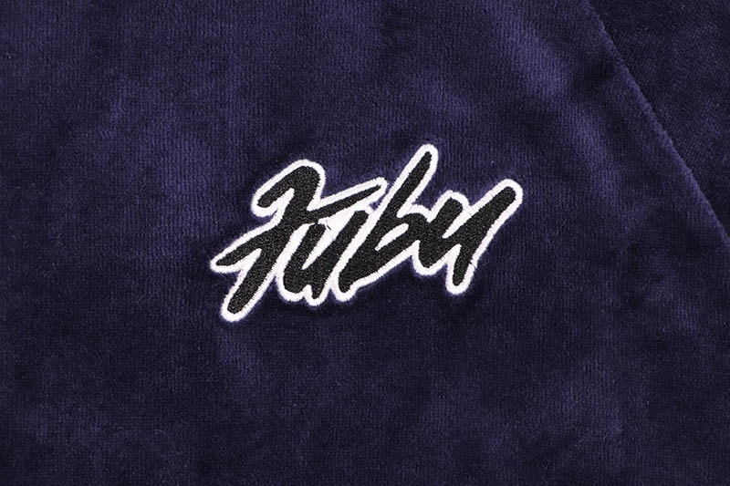 FUBU VELOR TRACK JACKET (FAM-52715:NAVY)