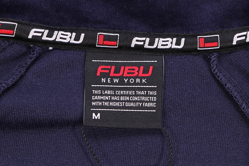 FUBU VELOR TRACK JACKET (FAM-52715:NAVY)