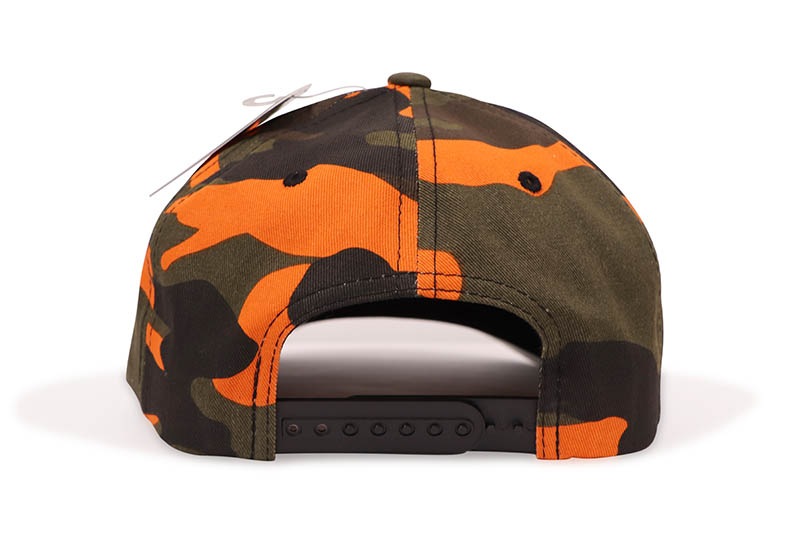 MUKA LEATHER CROSS SNAPBACK HAT (S4522:ORANGE CAMO) | Brand,M-R