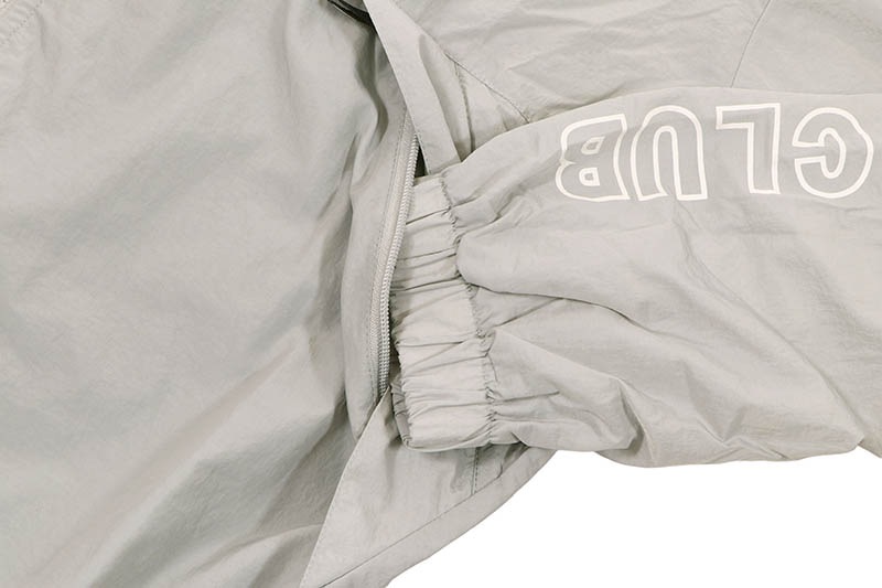 PRO CLUB FULL COURT WINDBREAKER JACKET (GRAY/SNOW WHITE) 03PC0303