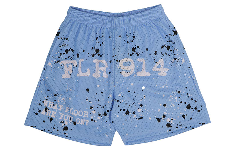 FLOOR 914 POWDER BLUE SPLATTER SHORTS