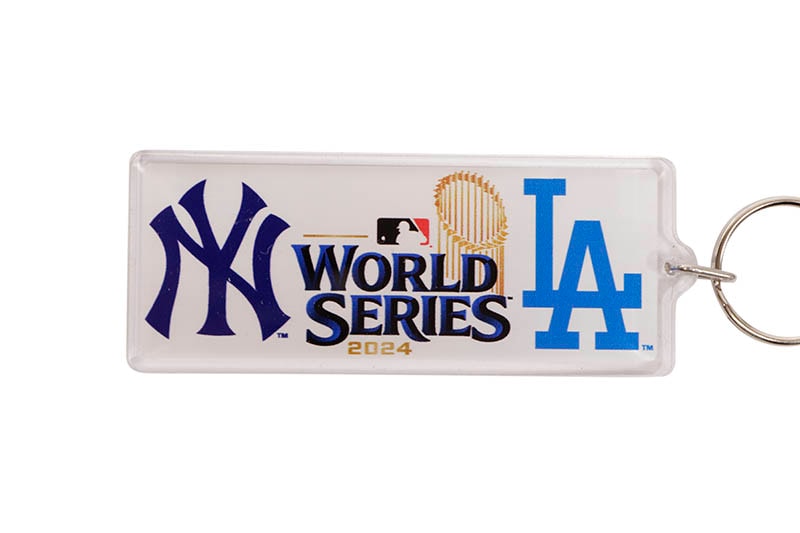 MLB 2024 WORLD SERIES DUELING TEAMS YANKEES / DODGERS ACRYLIC KEYCHAIN