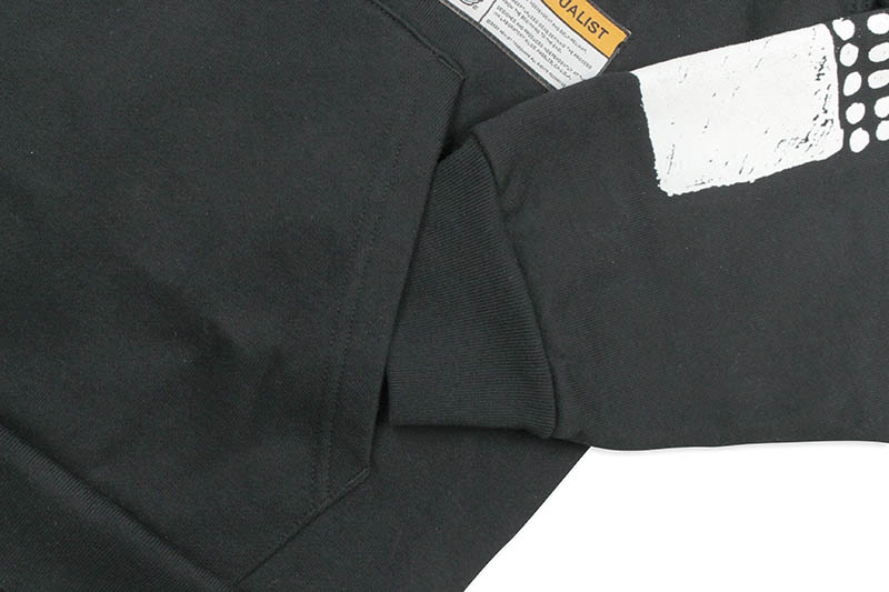 INDIVIDUALIST SKETCHED TEST BAR FLEECE HOOD (BLACK)