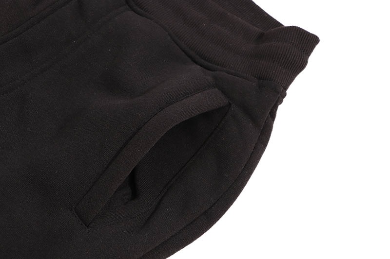 REBEL MINDS CROSS STACKED SWEATPANTS (152-428:BLACK)