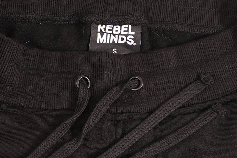 REBEL MINDS CROSS STACKED SWEATPANTS (152-428:BLACK)