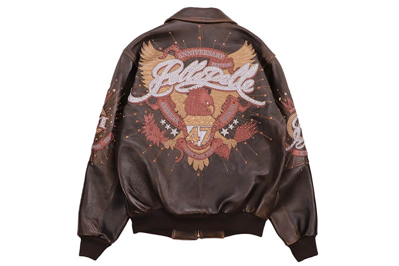 Pelle Pelle 47TH ANNIVERSARY JACKET (325-37533-BBG:BROWN ABRASION/BROWN METALLIC/GOLD METALLIC/SILVER METALLIC)
