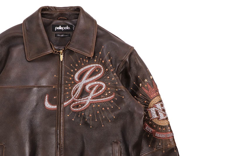 Pelle Pelle 47TH ANNIVERSARY JACKET (325-37533-BBG:BROWN ABRASION/BROWN METALLIC/GOLD METALLIC/SILVER METALLIC)