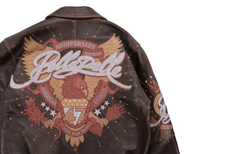 Pelle Pelle 47TH ANNIVERSARY JACKET (325-37533-BBG:BROWN ABRASION/BROWN METALLIC/GOLD METALLIC/SILVER METALLIC)