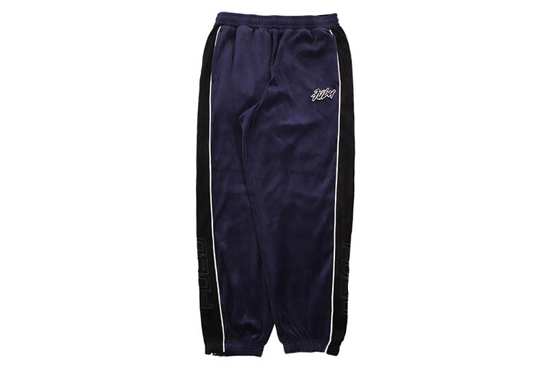 FUBU VELOR TRACK PANTS (FAM-52501:NAVY)