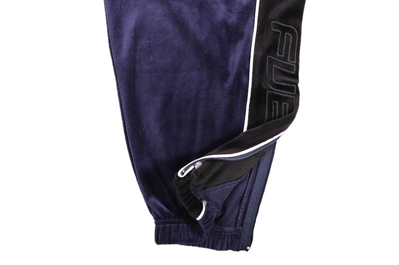 FUBU VELOR TRACK PANTS (FAM-52501:NAVY)