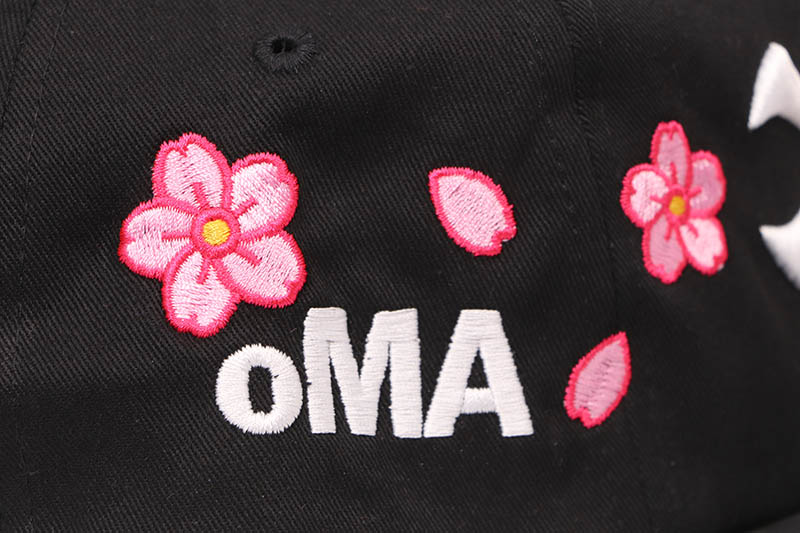 oMA STUDIOS NY CHERRY BLOSSOM HAT (BLACK)