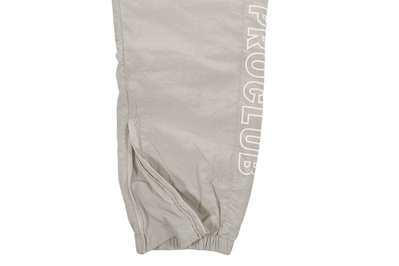 PRO CLUB FULL COURT WINDBREAKER PANTS (GRAY/SNOW WHITE) 03PC0503
