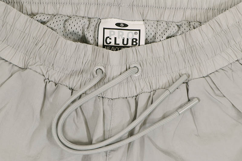 PRO CLUB FULL COURT WINDBREAKER PANTS (GRAY/SNOW WHITE) 03PC0503