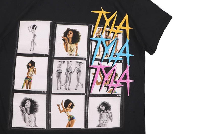 TYLA PHOTO GRID T-SHIRT T-SHIRT (BLACK)