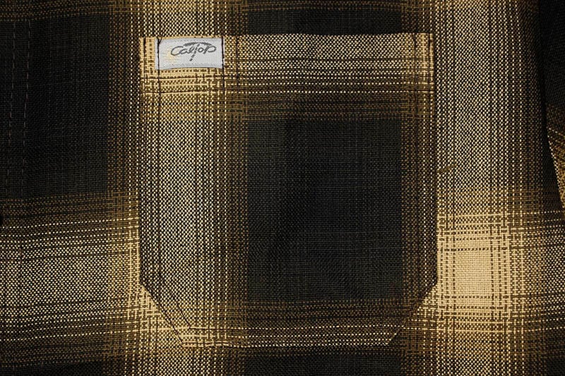 CALTOP PLAID FLANNEL SHORT SLEEVE SHIRT (#2000:BROWN/KHAKI)