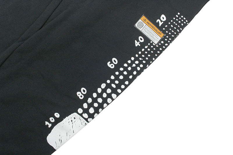 INDIVIDUALIST SKETCHED TEST BAR FLEECE PANT (BLACK)