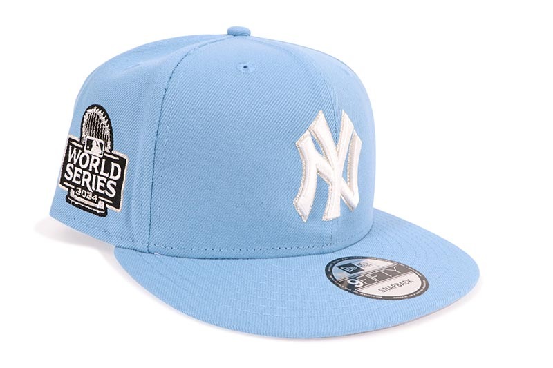 NEW ERA NEW YORK YANKEES 9FIFTY SNAPBACK CAP (2024 WORLD SERIES SIDE PATCH/GREY UNDER VISOR/BLUE JEWEL)