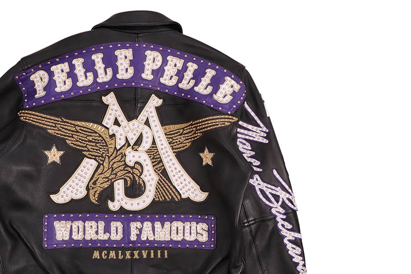 Pelle Pelle WORLD FAMOUS JACKET (325-37520-BGP:BLACK/WHITE/PURPLE/GOLD FOIL)