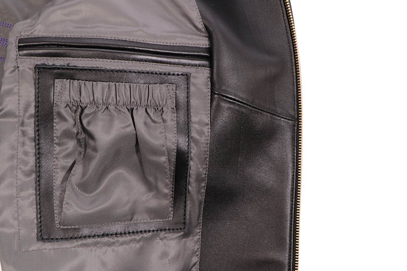 Pelle Pelle WORLD FAMOUS JACKET (325-37520-BGP:BLACK/WHITE/PURPLE/GOLD FOIL)