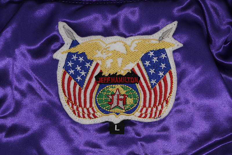 JEFF HAMILTON LOS ANGELES LAKERS BACK 2 BACK 2001 LEATHER JACKET
