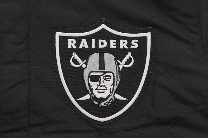 RAIDERS ウォームアップジャケット Lサイズ ブラック/グレー RAIDERS ウォームアップジャケット Lサイズ ブラック/グレー