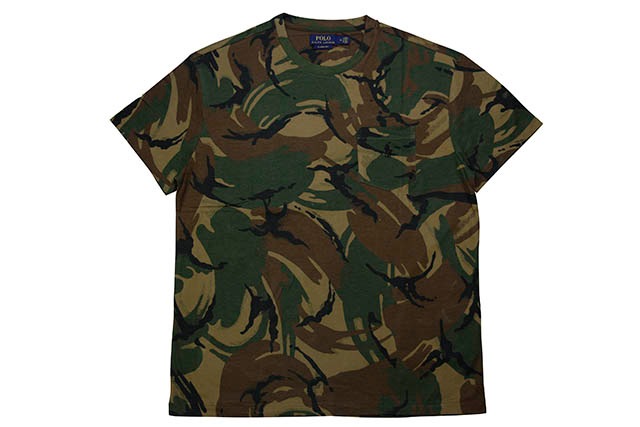 POLO RALPH LAUREN CAMO COTTON POCKET T-SHIRT (710767656001:BRITISH ELMWOOD CAMO)