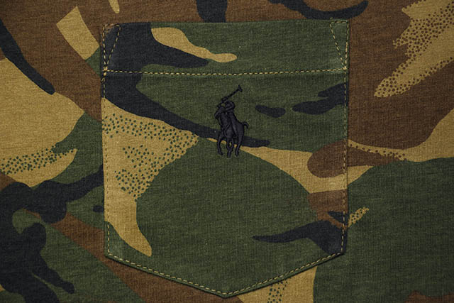 POLO RALPH LAUREN CAMO COTTON POCKET T-SHIRT (710767656001:BRITISH ELMWOOD CAMO)