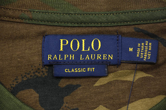POLO RALPH LAUREN CAMO COTTON POCKET T-SHIRT (710767656001:BRITISH ELMWOOD CAMO)